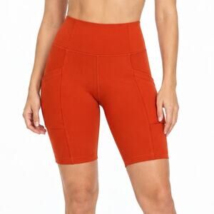 REI Co-op Take Your Time Yoga Shorts Copper Spice High Rise NWT Womens Small